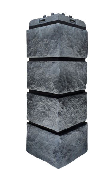 Угол наружный Grand Line Колотый Камень Антрацит, Шов чёрный купить в Димитровграде