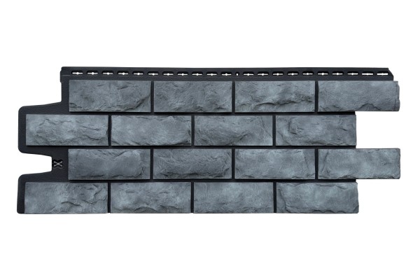 Фасадные панели Grand Line Колотый Камень Антрацит, Шов черный купить в Димитровграде